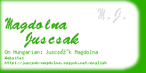 magdolna juscsak business card